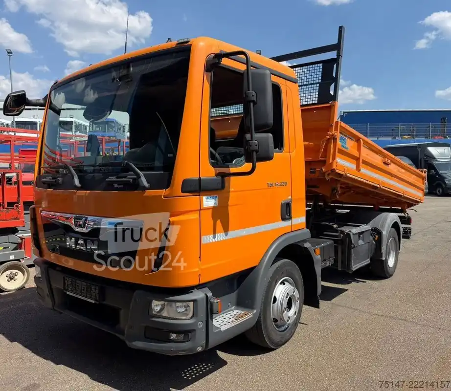 Livraison Express Camion-benne tricarMAN TGL 12.220 4x2 BB Meiller 3-Sitzer AHK