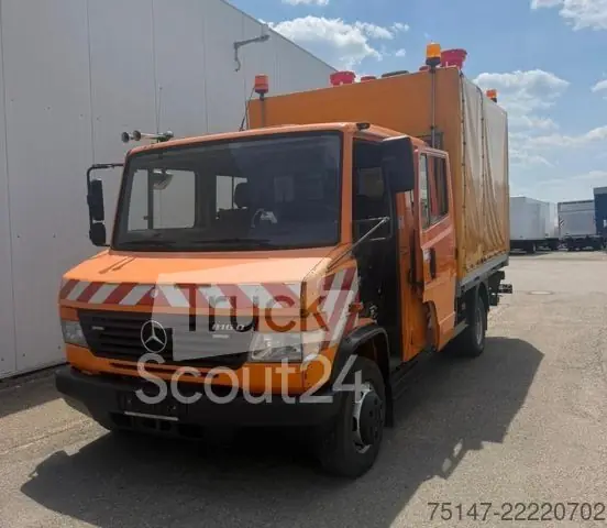 Retour Gratuit Camion bâchéMERCEDES-BENZ 816D Vario DOKA 6-Sitzer Original 272tkm!!