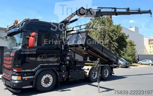 Meilleur Choix Camion-benne tricarSCANIA R 580 V8, HIAB 211, Retarder, Standklima