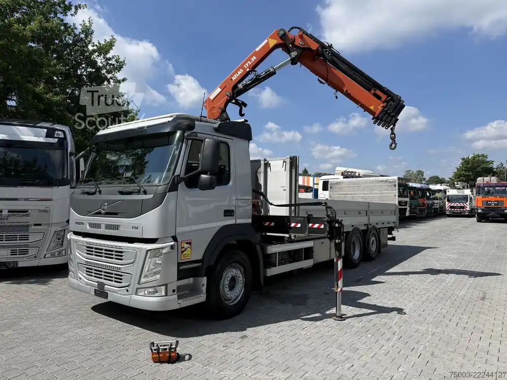 Retour Gratuit Camion plateauVolvo FM420 6X2*4 Kran Atlas 172.3E bis 18 Meter