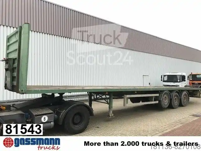 Petit Prix Semi-remorque bâchéeGeneral trailer SYY3FP Plattformauflieger, Liftachse
