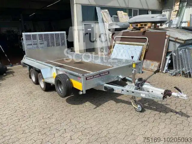 Remorque pour voitureBrian James Trailers General Plant Baumaschinenanhänger 551-4017, 4000 x 1700 mm, 3,5 to. Prix Cassé