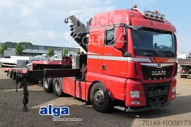 Tracteur routier standardMAN 28.500 TGX 6x2, Kran PM 40528, Funk, Seilwinde Réduction