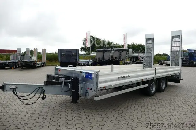Must-Have Remorque ouverteMÜLLER-MITTELTAL Tandemtieflader, Lufrfederung, Gitterrostrampen