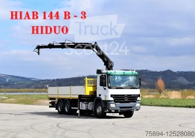 Dernier Modèle Grue montée sur camionMERCEDES-BENZ ACTROS 2632 * HIAB 144B-3HIDUO+FUNK / 6x4