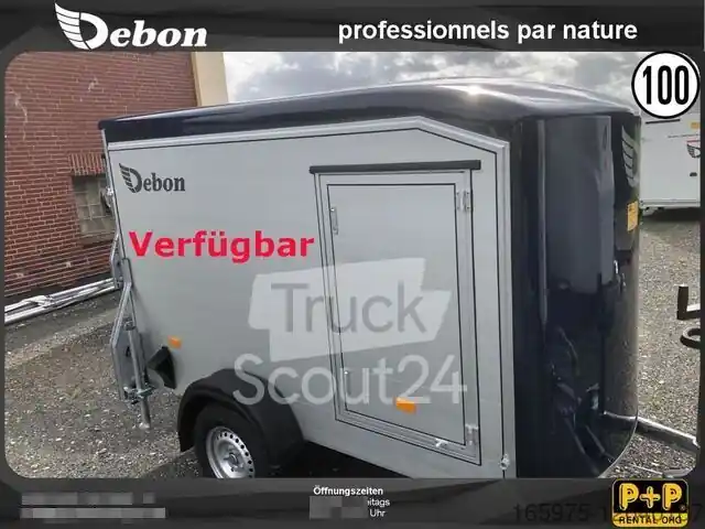 Caisse fermée (ou tôlé)Cheval Liberté Debon C255 1,3t Kofferanhänger - Aluminium + Seitentür Blau Haute Qualité