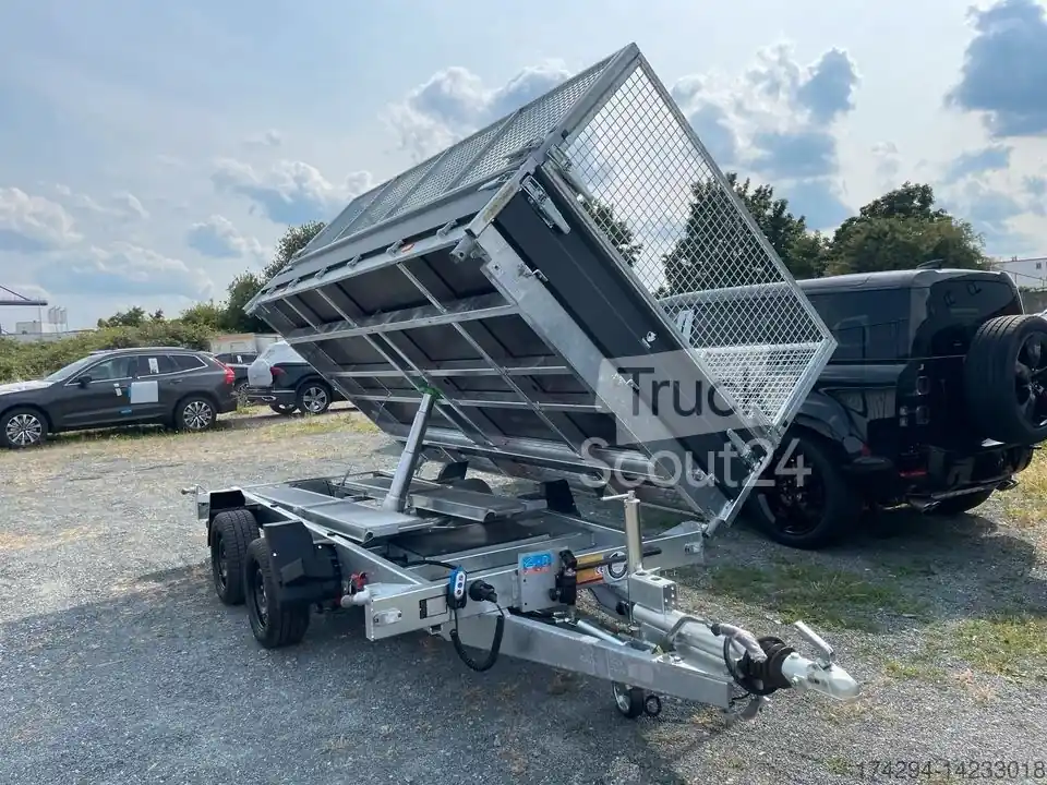 Réduction Benne trilaterialHapert 3 Seitenkipper L330xB180xH105cm, 3500 Kilo, 100 Kmh und Laubgitter