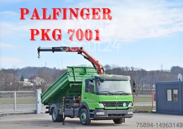 Grue montée sur camionMERCEDES-BENZ ATEGO 1224 Kipper 4,00m* KRAN * TOPZUSTAND Nouveauté