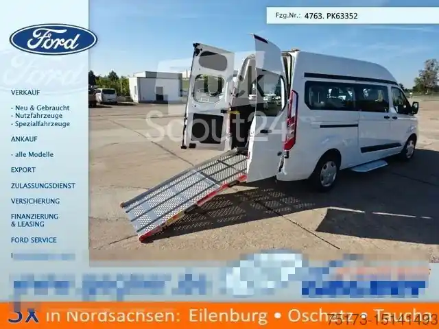 MinibusFORD Transit Custom 340L2 Kombi 2xKlima Rampe KMP BTW Jusqu'à Épuisement Des Stocks