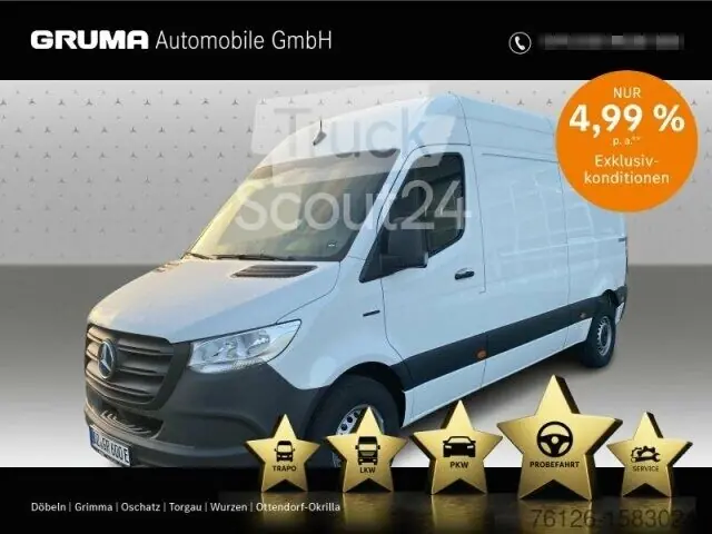 Fourgon tôléMercedes-Benz eSprinter 312 Kasten HOCH+SITZHZ+HOLZ+ 47 kWh Must-Have
