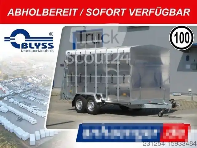 Remorque de transport de chevauxBLYSS VT2736HT Kleinvieh 366x180x186cm 2700kgGG Meilleur Prix
