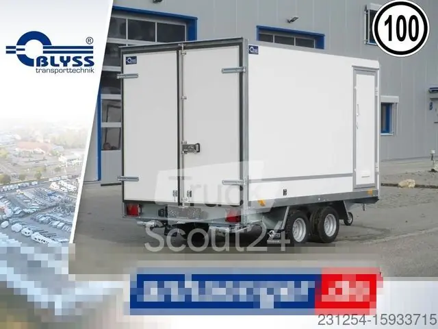 Remorque à caisseBLYSS FC2730HTD Kofferanhänger 300x180x180cm 2700kgGG Usine Directe