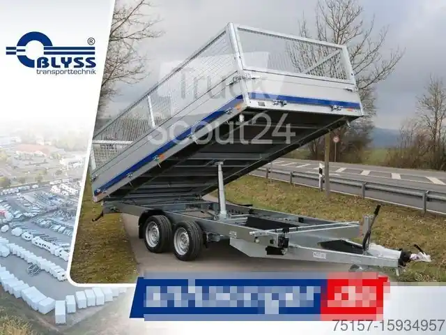 Remorque benne trilibéraleSARIS 3 Seitenkipper Anhänger 406x204x95cm 3500kg zGG Acheter Direct