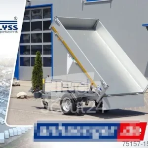 Expédition Rapide Remorque pour voitureEDUARD Rückwärtskipper 256x150x30cm 1500kg zGG