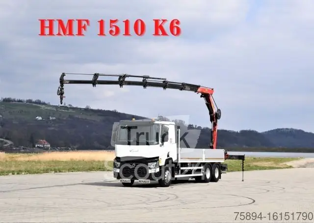 Promotion Saisonnière Grue montée sur camionRENAULT C 460 * HMF 1510 K6 + FUNK * 6x4