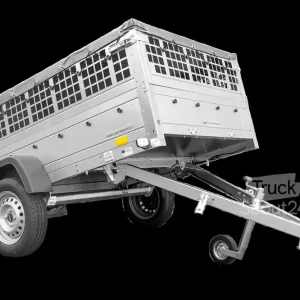 Bon Marché Remorque de voitureUnitrailer GARDEN TRAILER 230 KIPP GITTERAUFSATZ