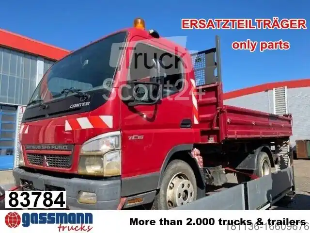 Fourgon benne basculanteMitsubishi Canter Fuso 7C15D 4x2, Wasserschaden! Offre Limitée