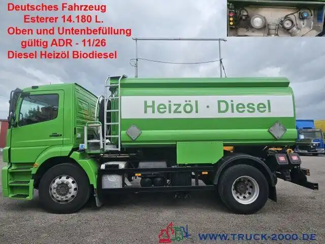 Camion citerne Mercedes-Benz 1829 Esterer 14180L Diesel/Heizöl Oben/Unten ADR Expédition Rapide
