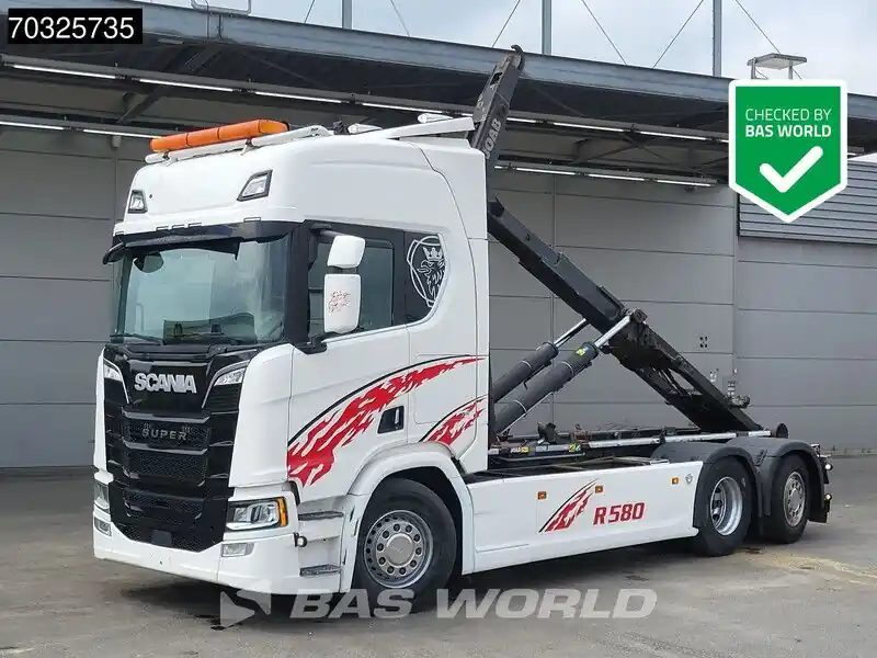 Camion ampliroll Scania R580 R 6X2 V8 Full Air 6x2*4 Lift+Steering Axle Euro 6 Meilleur Choix
