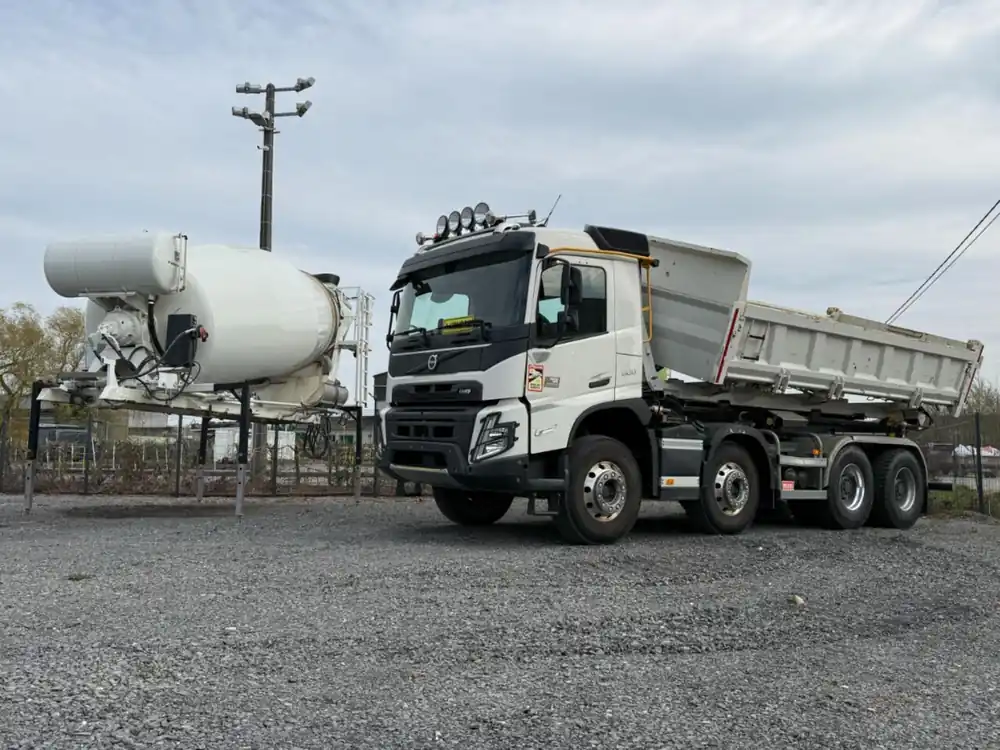 Promotion Camion ampliroll VOLVO FMX500*REMOVABLE hooklift 26T*CEMENT MIXER 9 m³