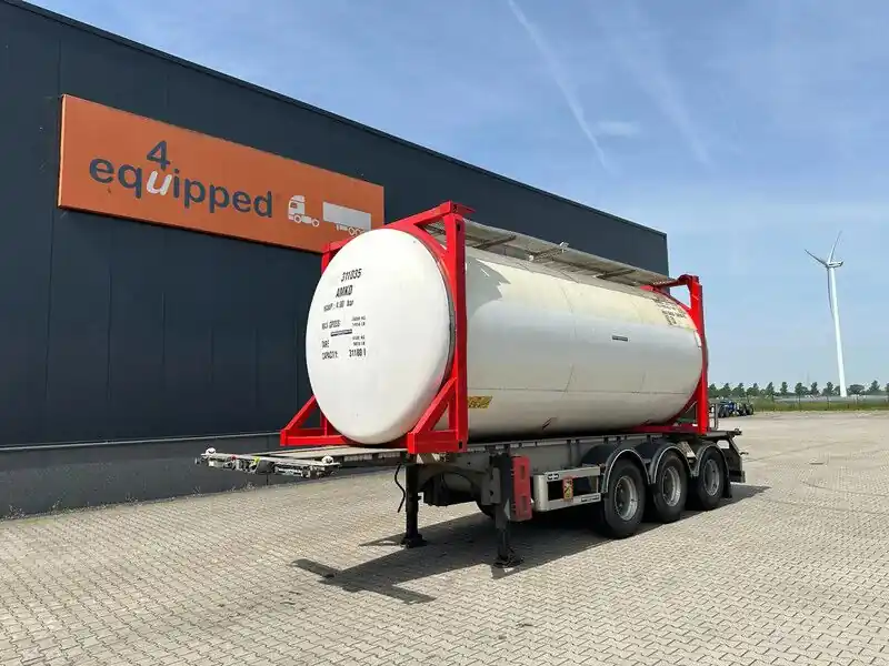 Semi-remorque citerne Van Hool 20FT/30FT ADR CHASSIS + 20FT SWAP TANKCONTAINER 31.180L 1-COMPARTMENT Jusqu'à Épuisement Des Stocks