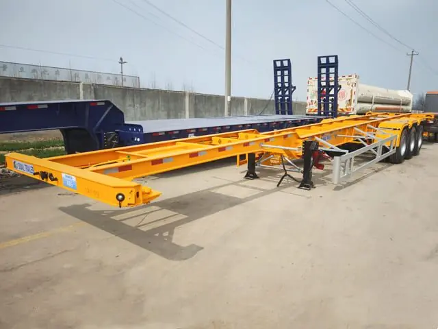 Commander Vite Semi-remorque châssis neuf pour transport de containers Snail 40 FT Container Trailer for Sale in Guma-3 Axles Skeleton Trailer
