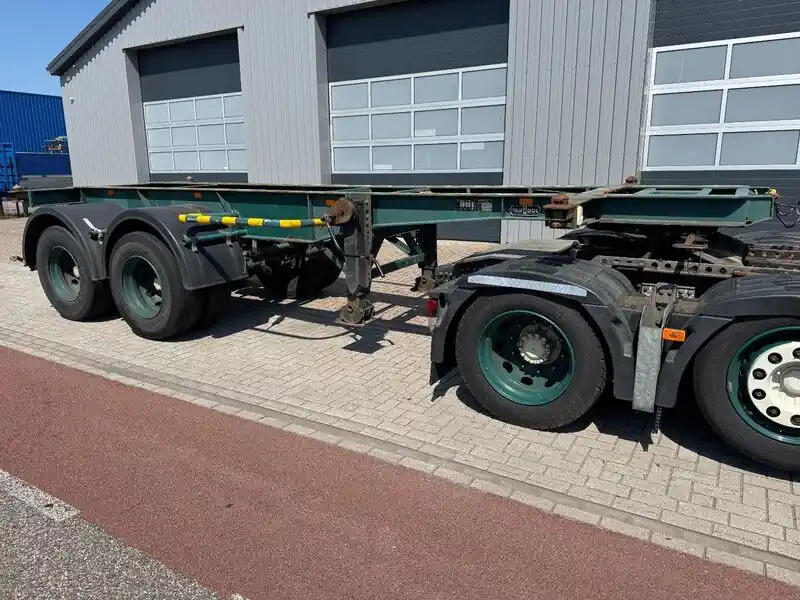 Semi-remorque porte-conteneur/ Caisse mobile Van Hool 20 Ft Container Chassis, Full Steel, Perfect Condition, 8 Tyers Haute Qualité