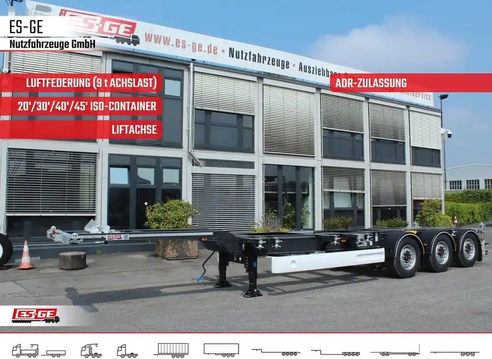 Pas Cher Semi-remorque porte-conteneur/ Caisse mobile - opportunité de location Wielton 3-Achs-Containerchassis - multifunktional