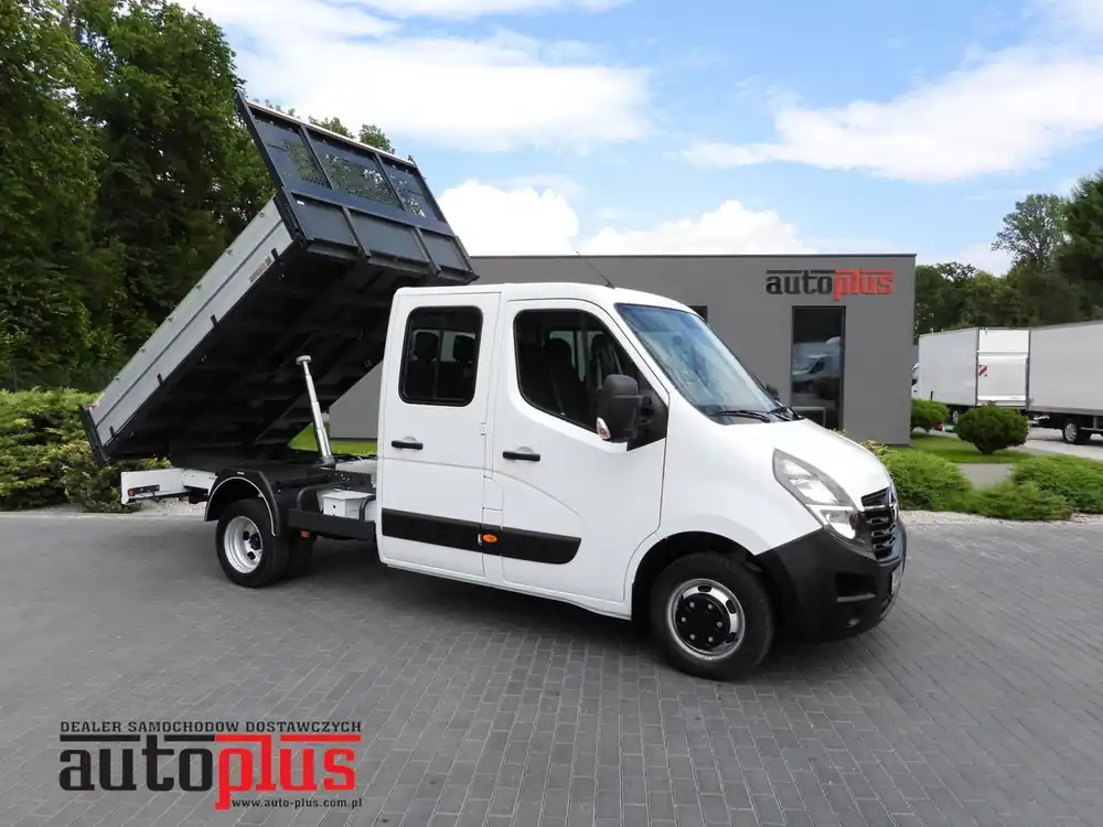 Retour Gratuit Utilitaire benne OPEL MOVANO TIPPER DOUBLE CABIN DOKA 7 SEATS LED LIGHTS TWIN WHEELS AIR CONDITIONING 145HP